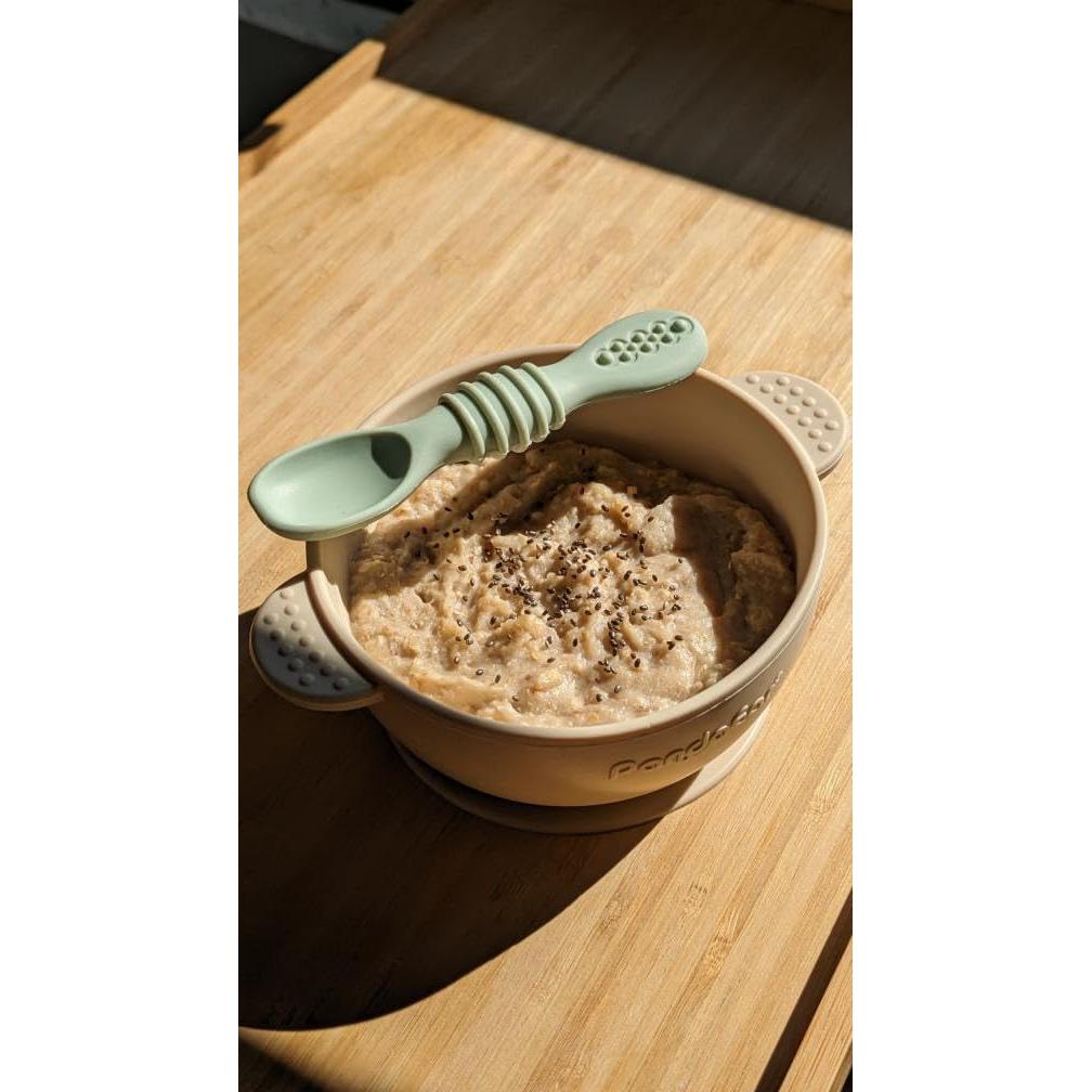 Set de 7 Cucharas de Silicona para Bebés PandaEar - Seguras y Ergonómicas