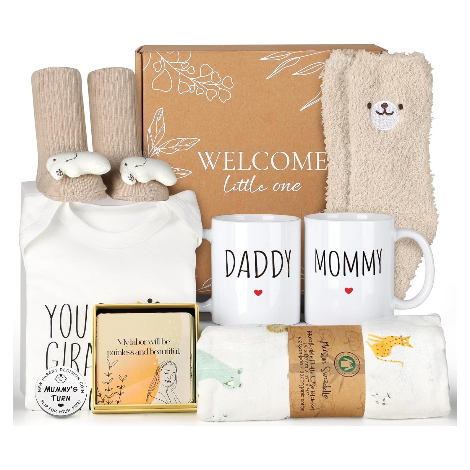 Canasta de Regalos para Nuevas Mamás Kjtao - 9 Piezas