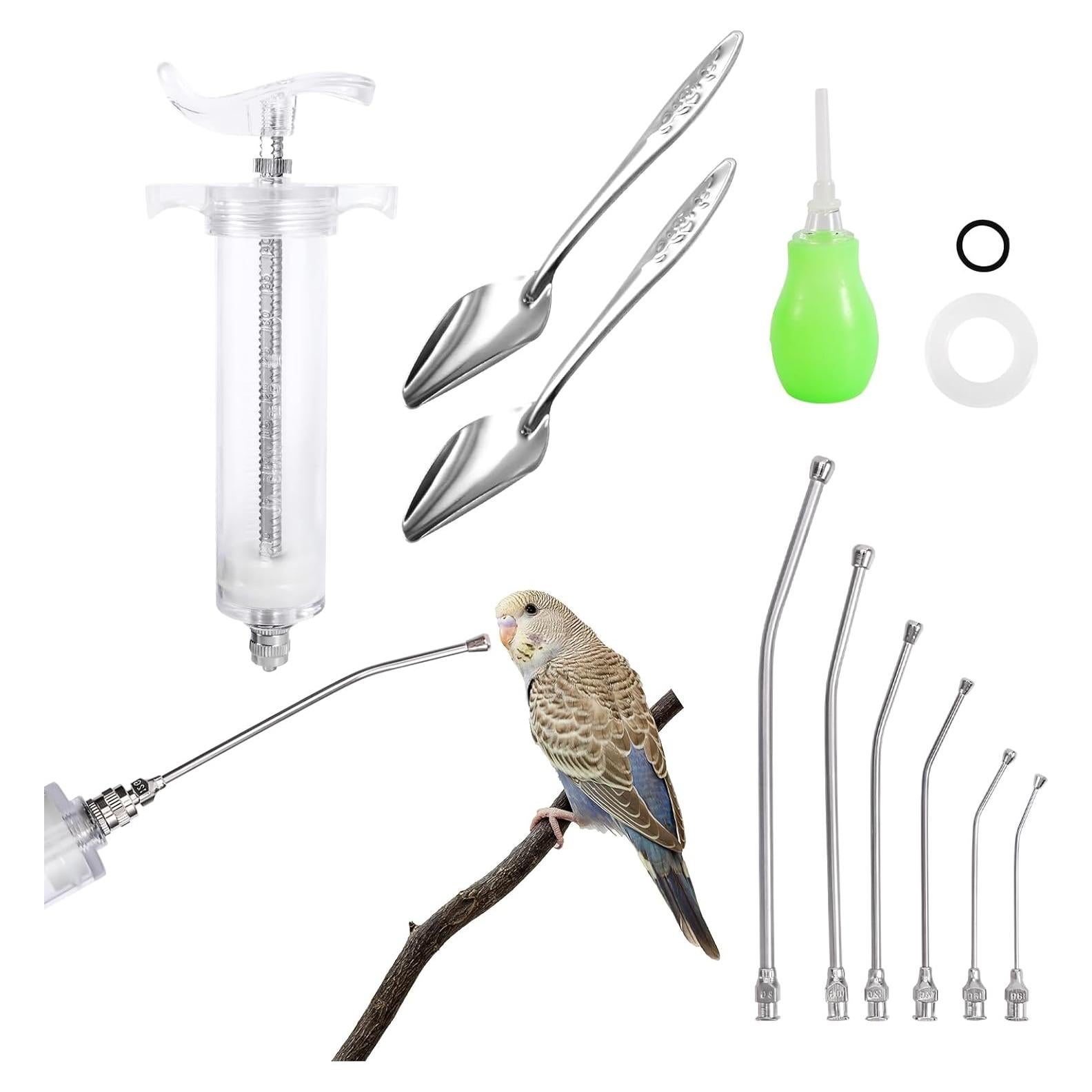 Kit de Jeringa para Alimentar Aves 50ML FULAIERGD con Tubos