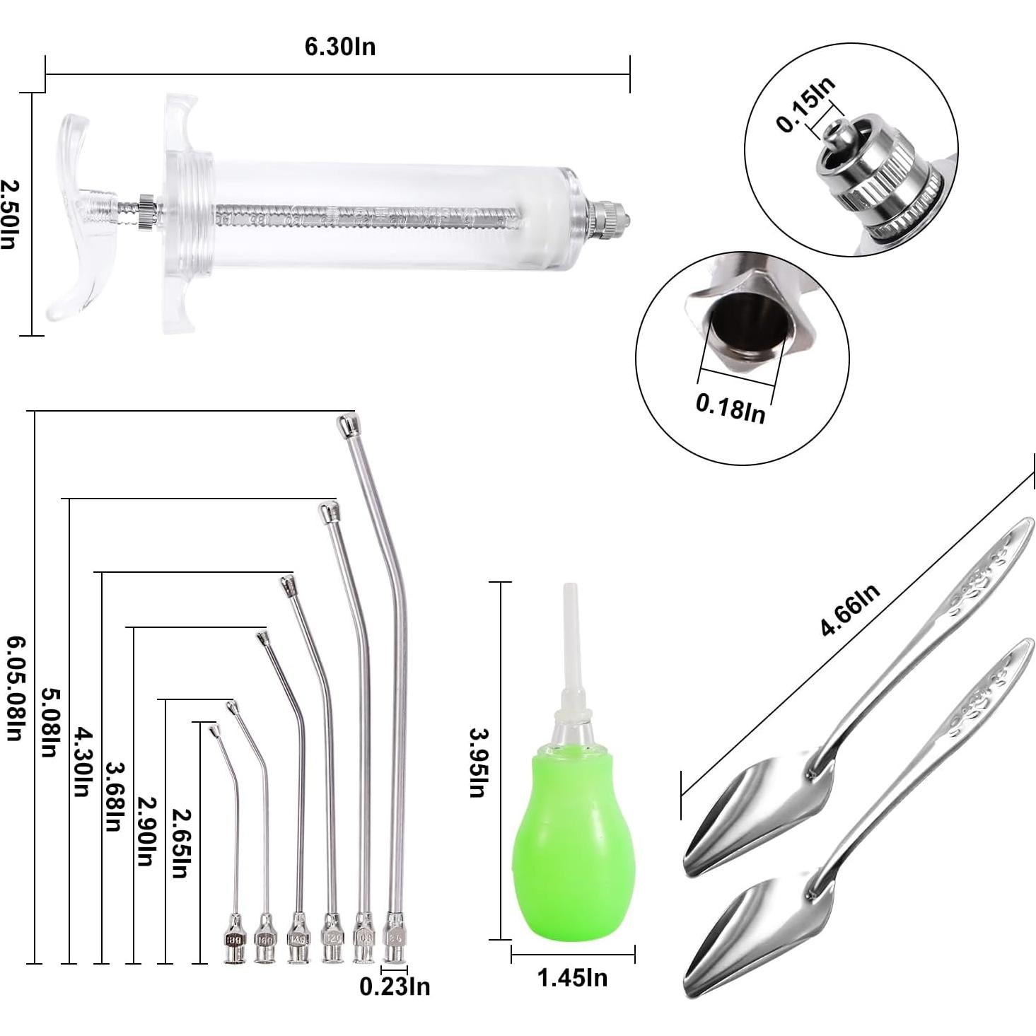 Kit de Jeringa para Alimentar Aves 50ML FULAIERGD con Tubos