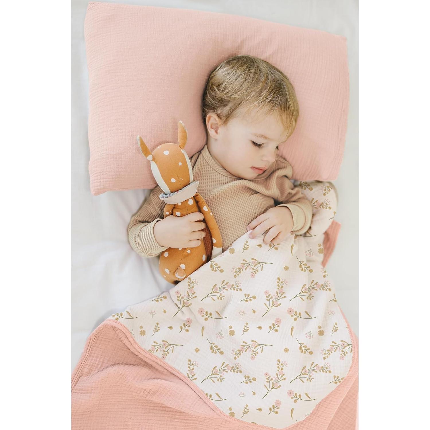 Manta de Muselina Konssy 100% Algodón Floral 101.6x91.4cm