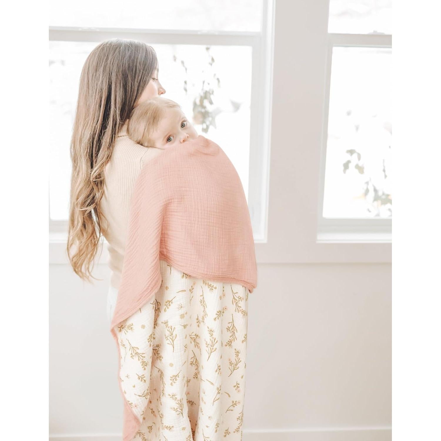 Manta de Muselina Konssy 100% Algodón Floral 101.6x91.4cm