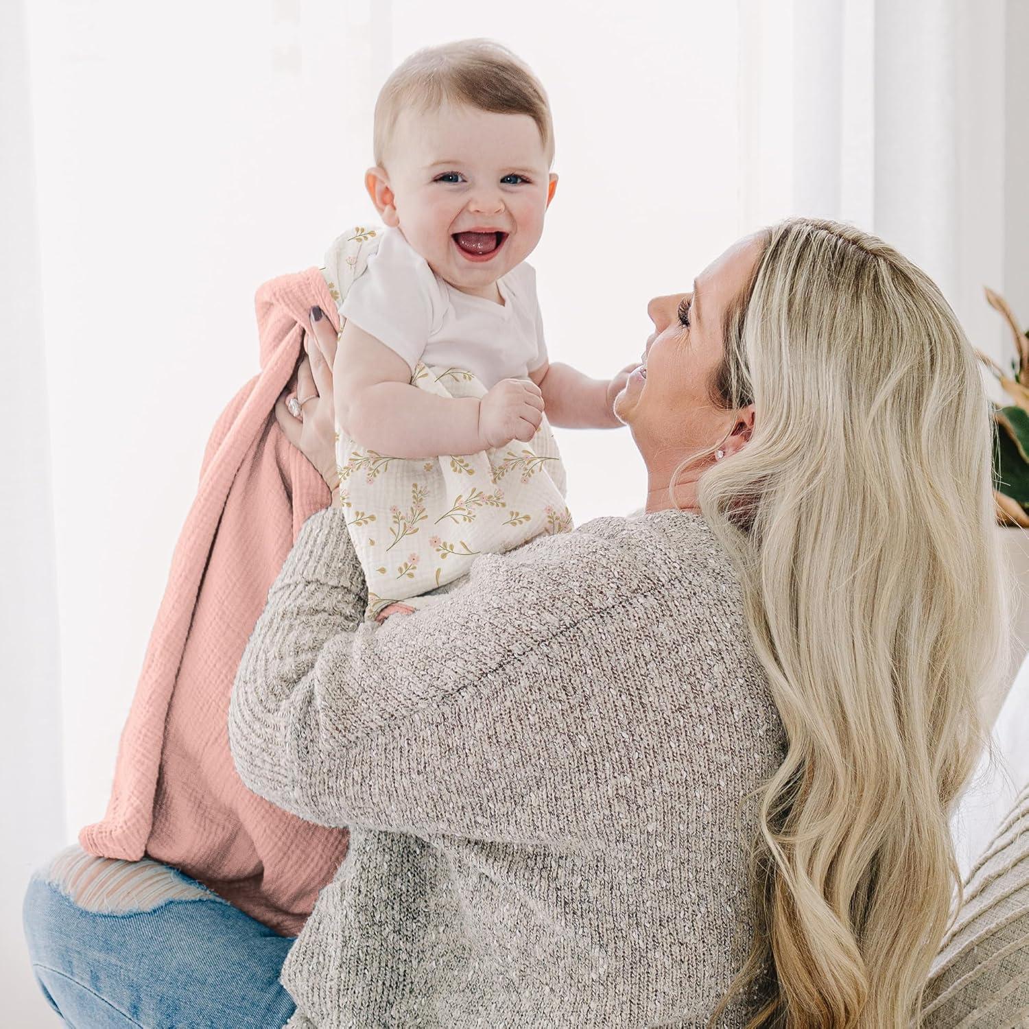 Manta de Muselina Konssy 100% Algodón Floral 101.6x91.4cm