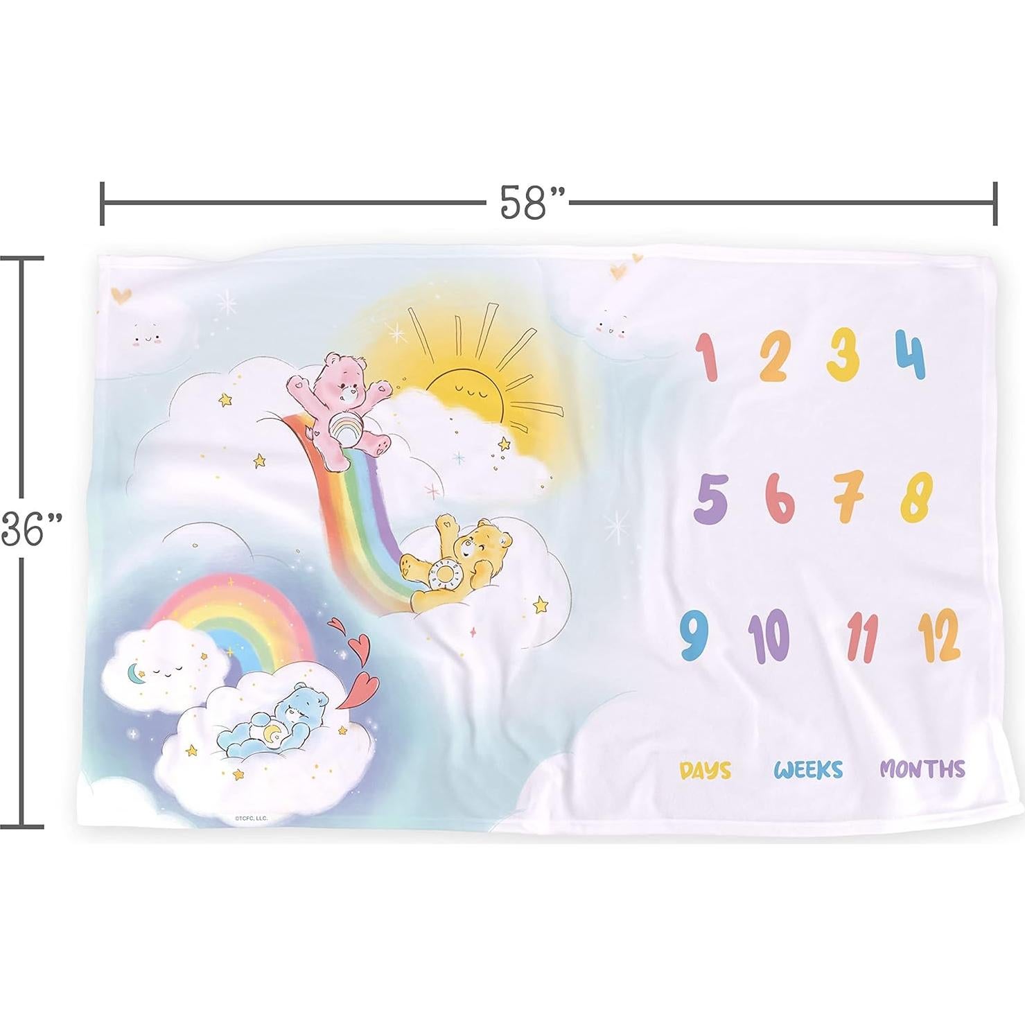 Manta de Hitos de Bebé Care Bears LOGOVISION 91x147 cm