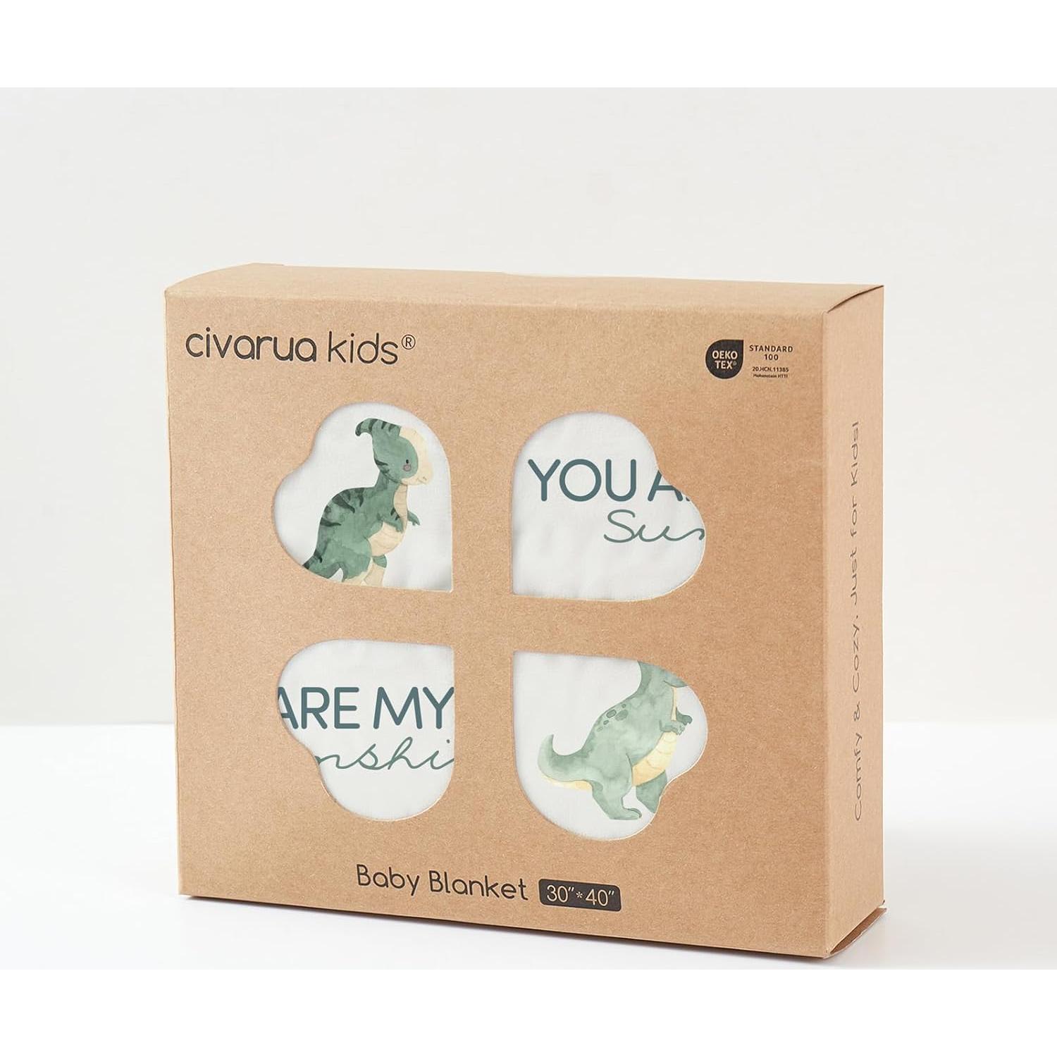 Manta para Bebés Civarua Kids Dinosaurios 76x102 cm Suave