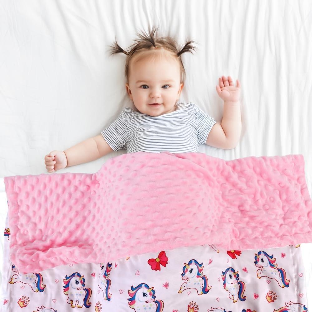 Manta de Bebé Niña FIGEPO Doble Capa Suave 76x102 cm Unicornio