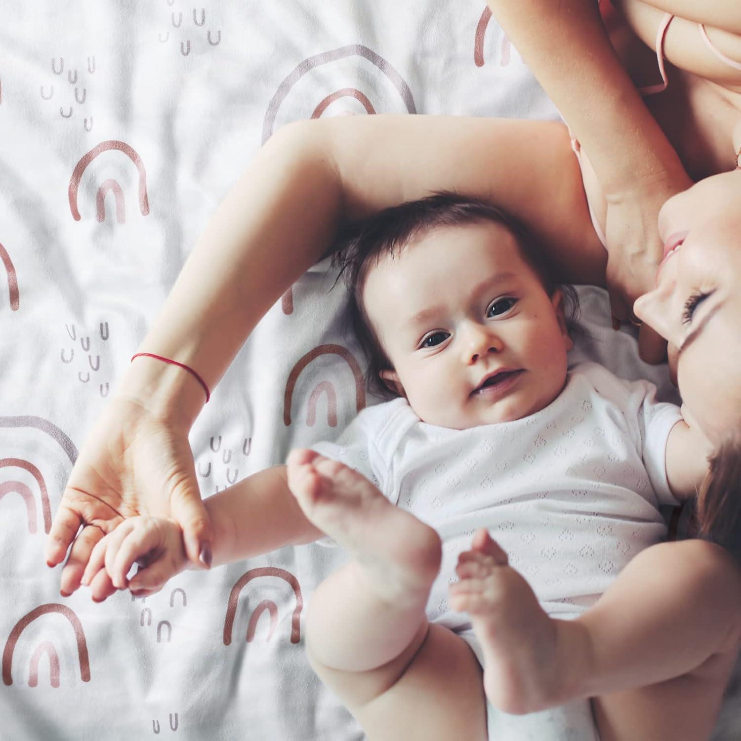 Manta para Bebés Soarwg Kids 76x102 cm Arcoíris Suave Unisex