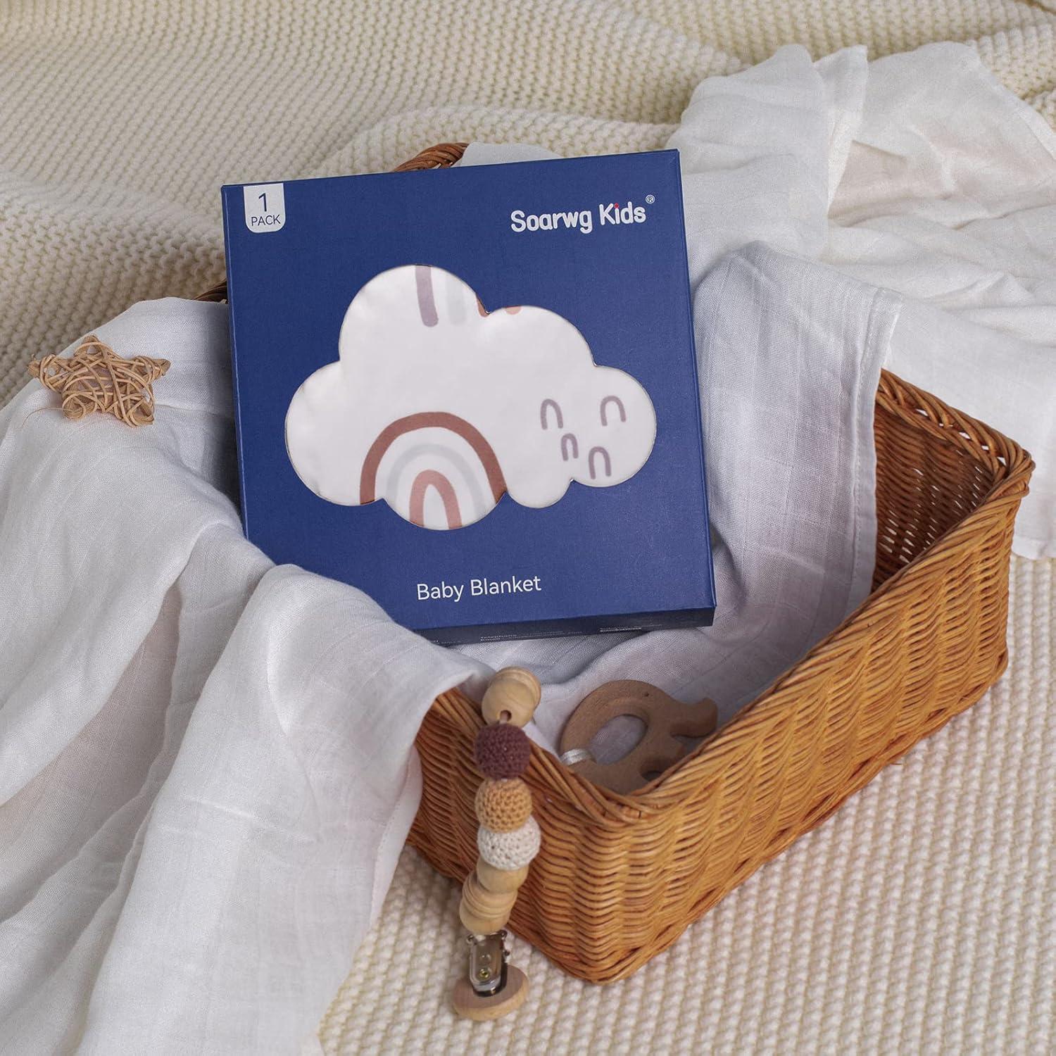 Manta para Bebés Soarwg Kids 76x102 cm Arcoíris Suave Unisex