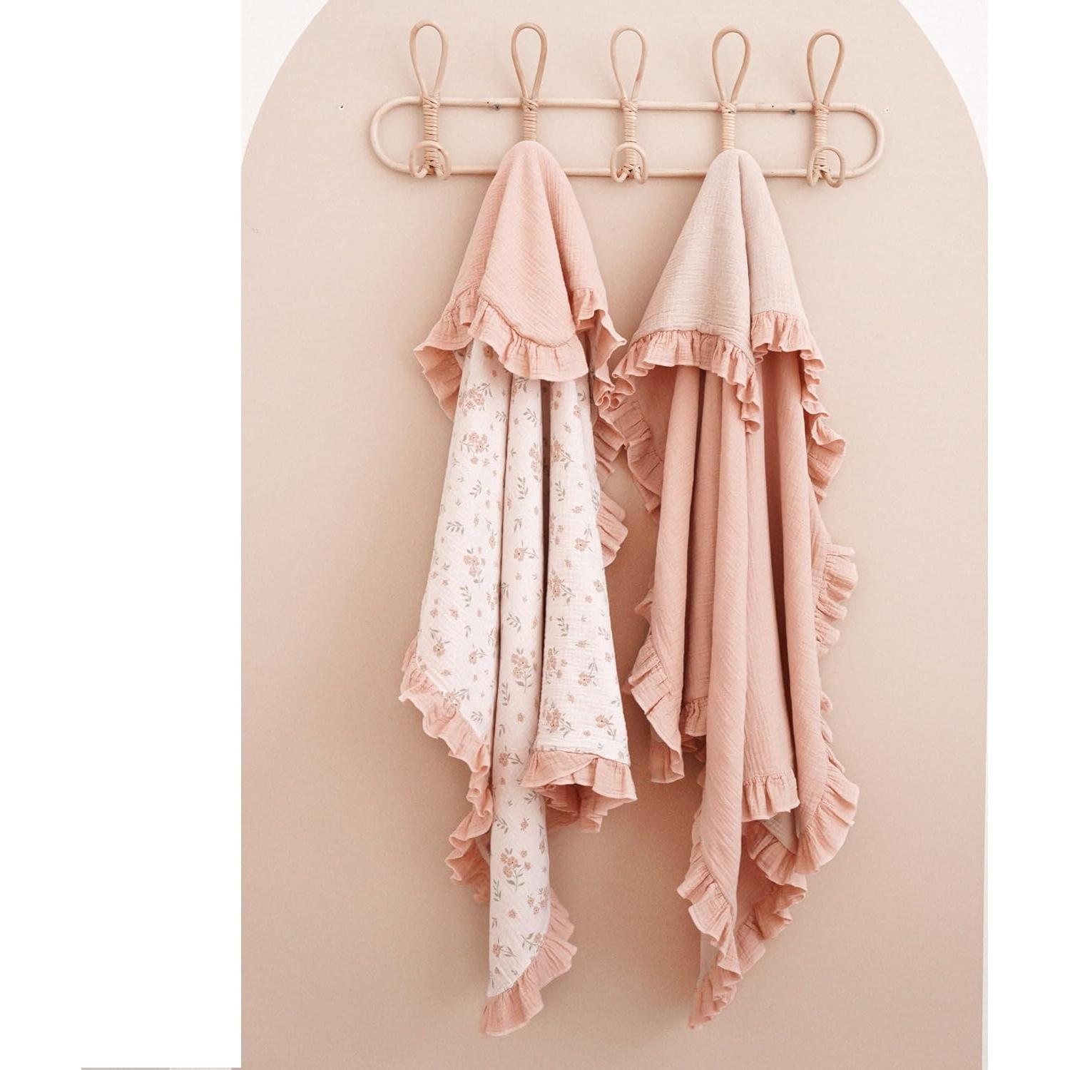 Manta de Muselina Konssy para Bebés 101.6x91.4cm Floral