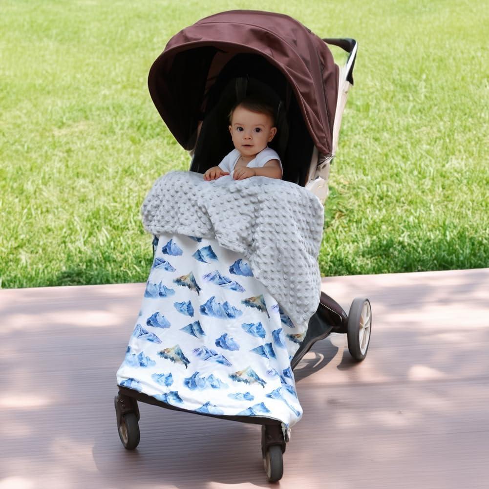 Manta Doble Capa Suave para Bebé FIGEPO 102x76 cm Dinosaurio