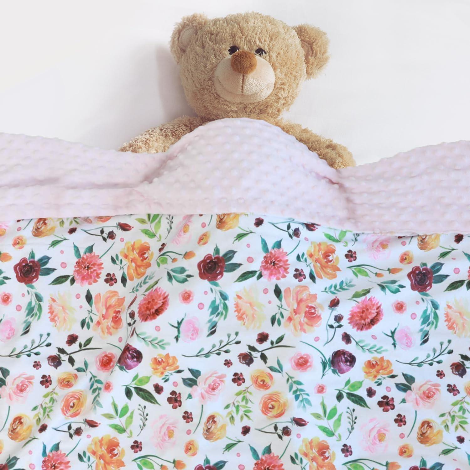 Manta BORITAR para Bebés Floral Multicolor 75x100cm Suave