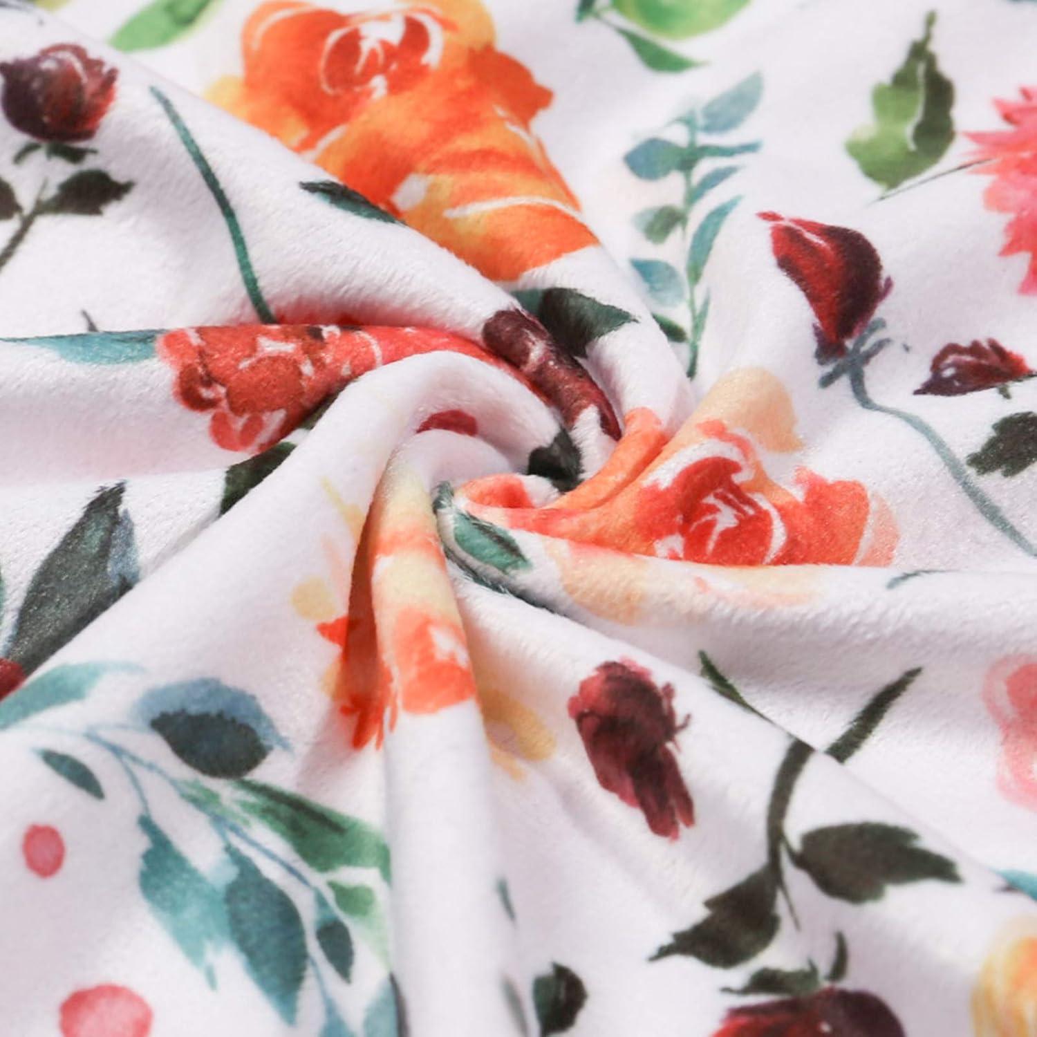 Manta BORITAR para Bebés Floral Multicolor 75x100cm Suave