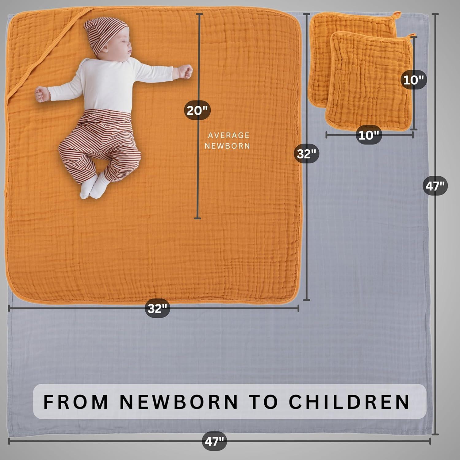 Conjunto de Esenciales para Bebés PULKRIFY 3 en 1 Algodón y Viscosa