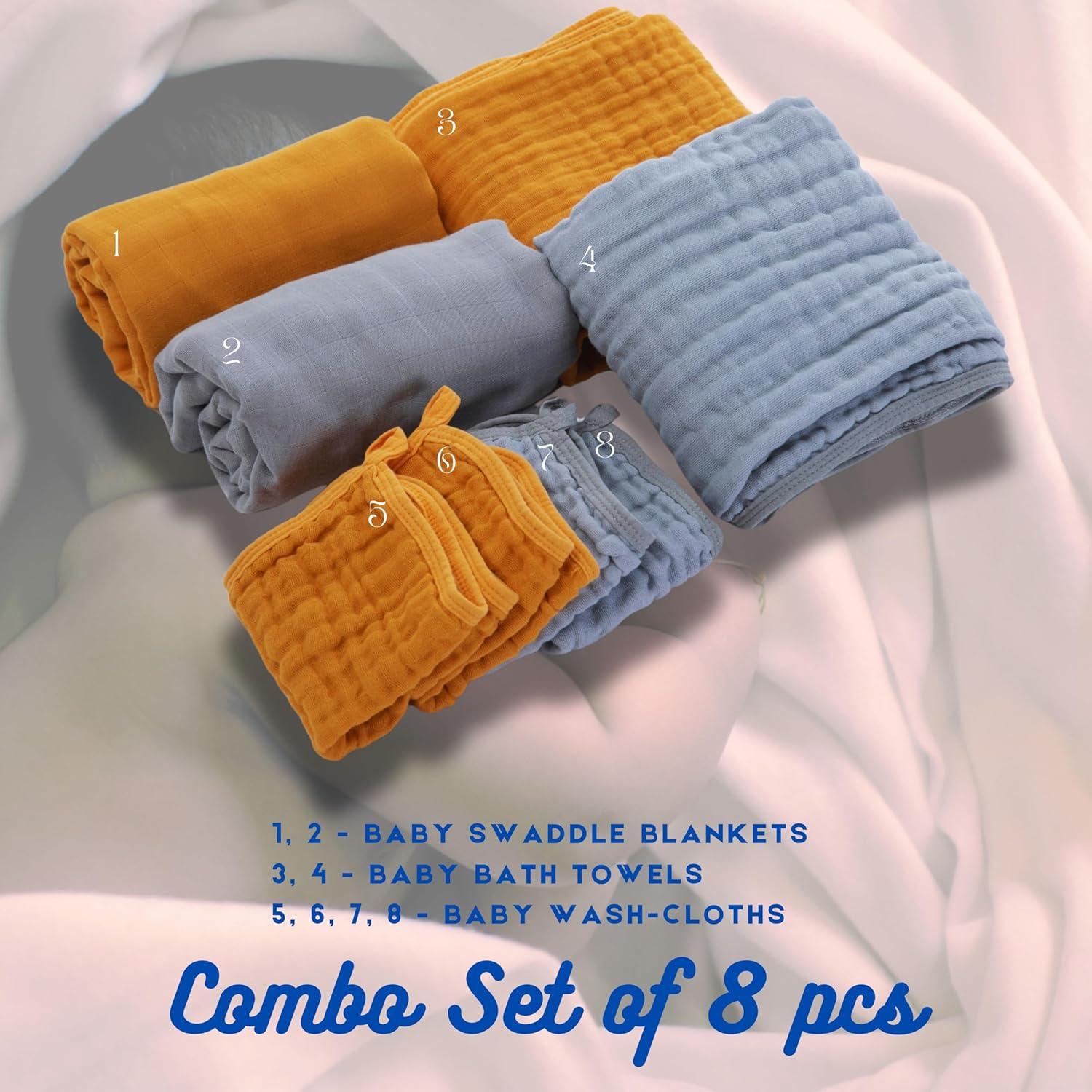 Conjunto de Esenciales para Bebés PULKRIFY 3 en 1 Algodón y Viscosa