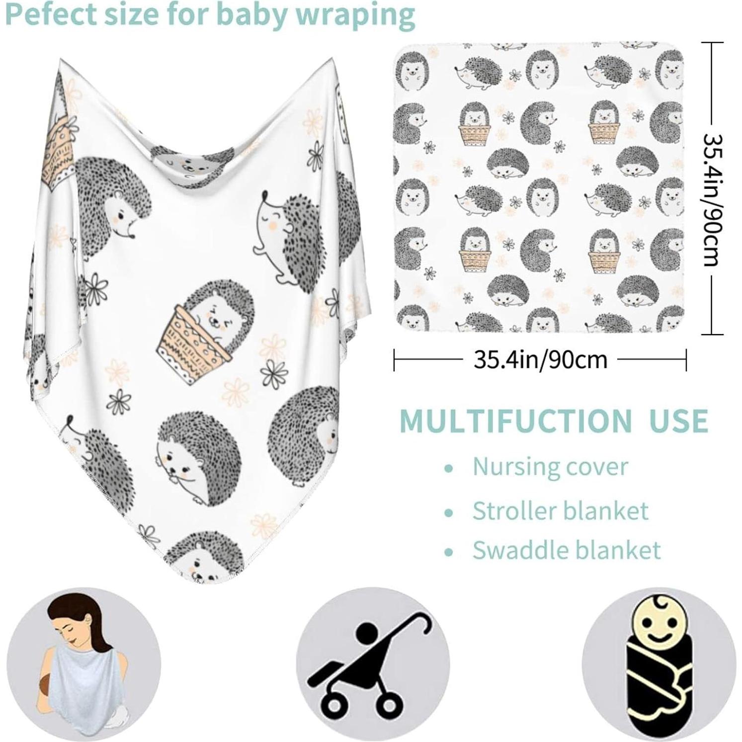 Manta de Envoltura para Bebés Tebjh Erizo Tierno 90x90 cm