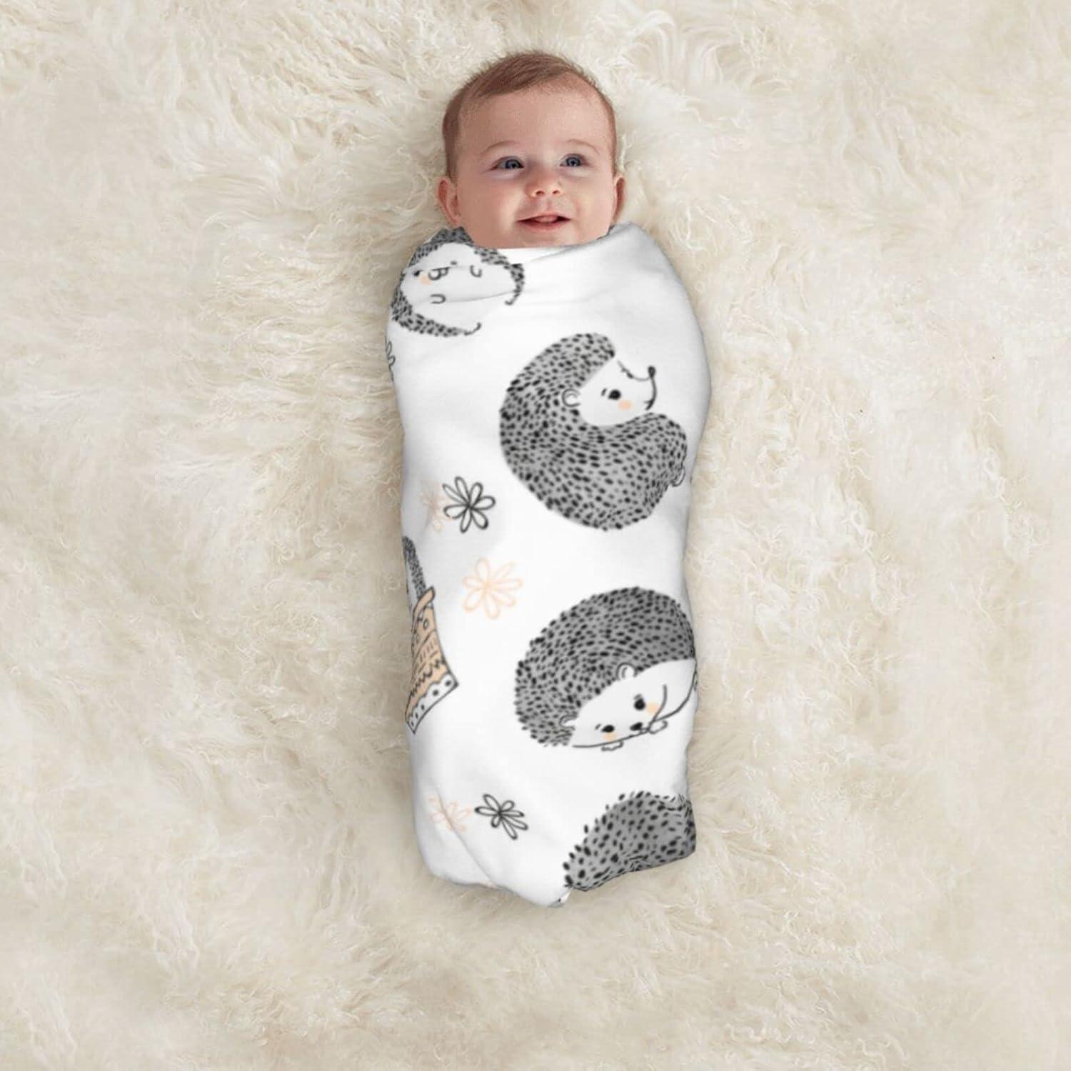 Manta de Envoltura para Bebés Tebjh Erizo Tierno 90x90 cm