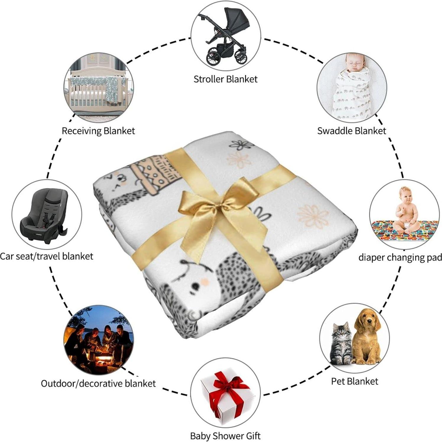 Manta de Envoltura para Bebés Tebjh Erizo Tierno 90x90 cm