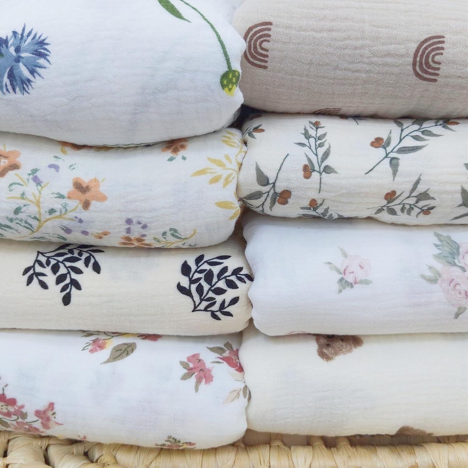 Manta de Muselina Insular 120x100 cm Bohemia con Borlas