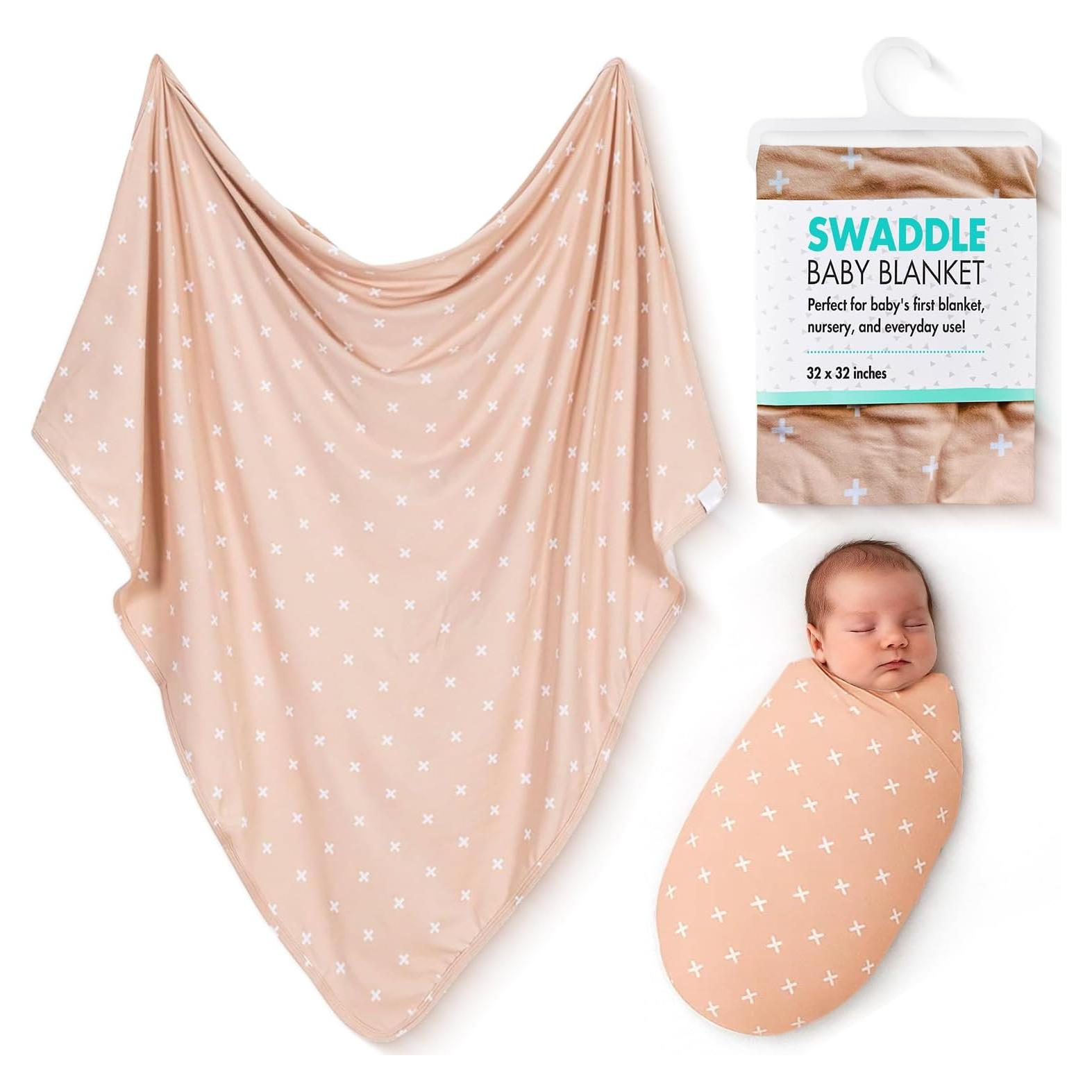 Manta de Envolver Bazzle Baby Mocha 81x81 cm Suave y Transpirable