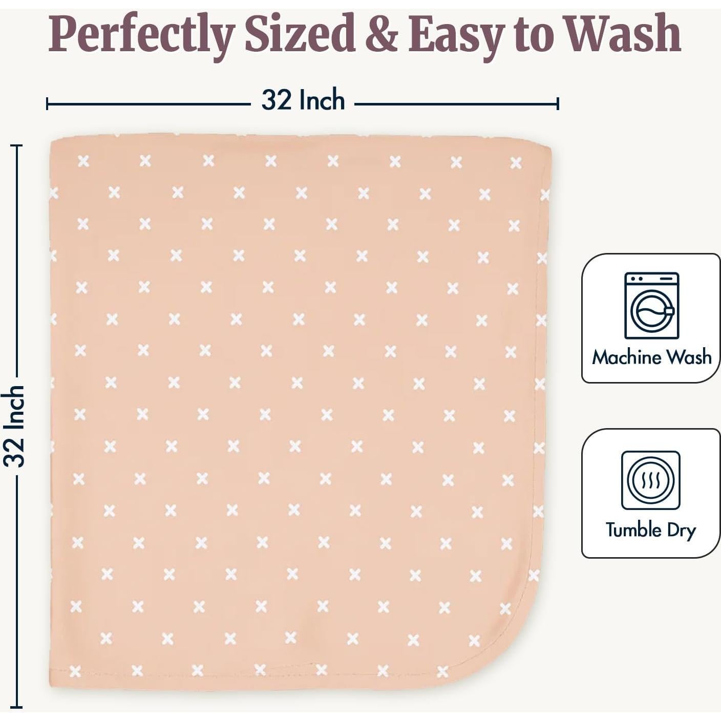 Manta de Envolver Bazzle Baby Mocha 81x81 cm Suave y Transpirable