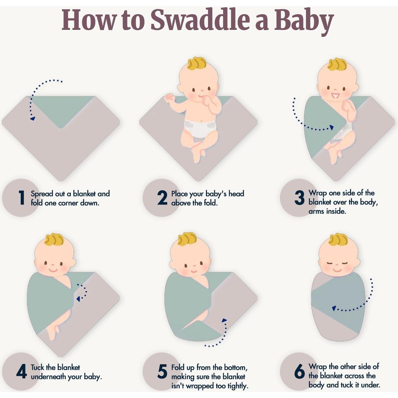 Manta de Envolver Bazzle Baby Mocha 81x81 cm Suave y Transpirable