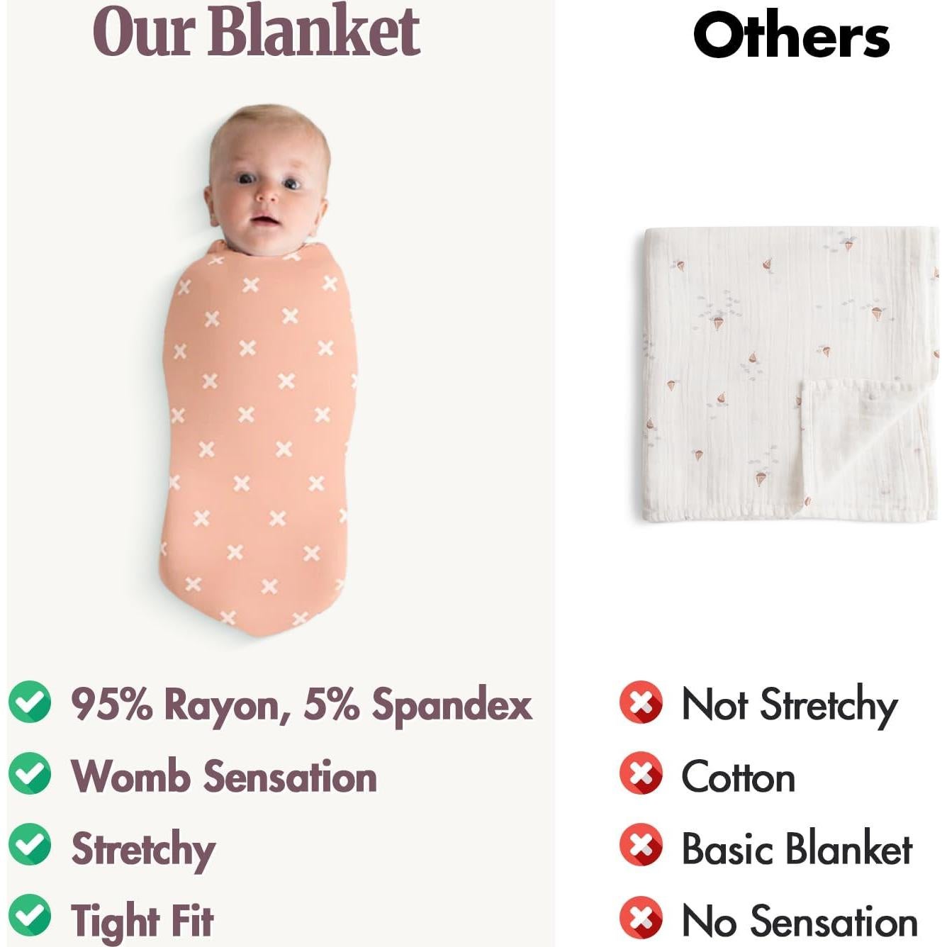 Manta de Envolver Bazzle Baby Mocha 81x81 cm Suave y Transpirable