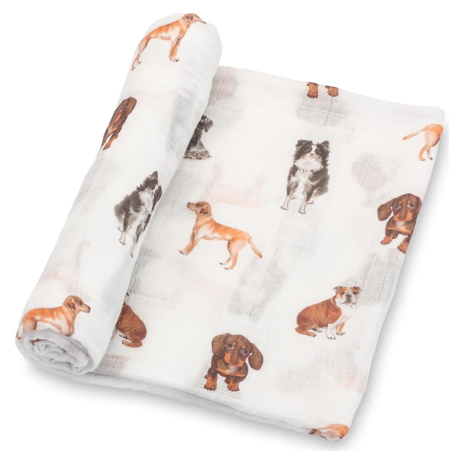 Manta de Envolver LollyBanks 100% Algodón 119 cm Perros