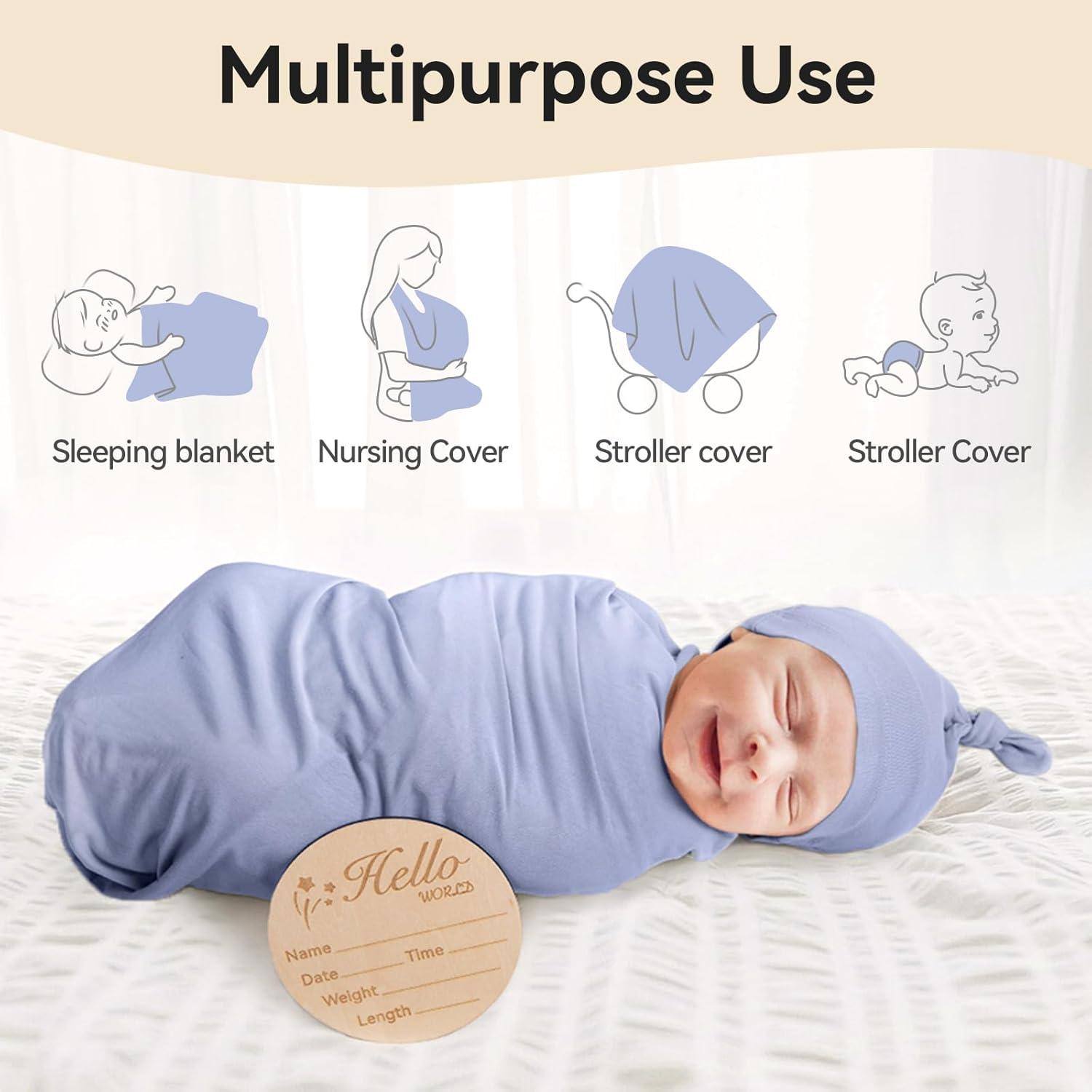 Manta de Envolver BubblePanda 89x89 cm Rayón de Bambú Suave