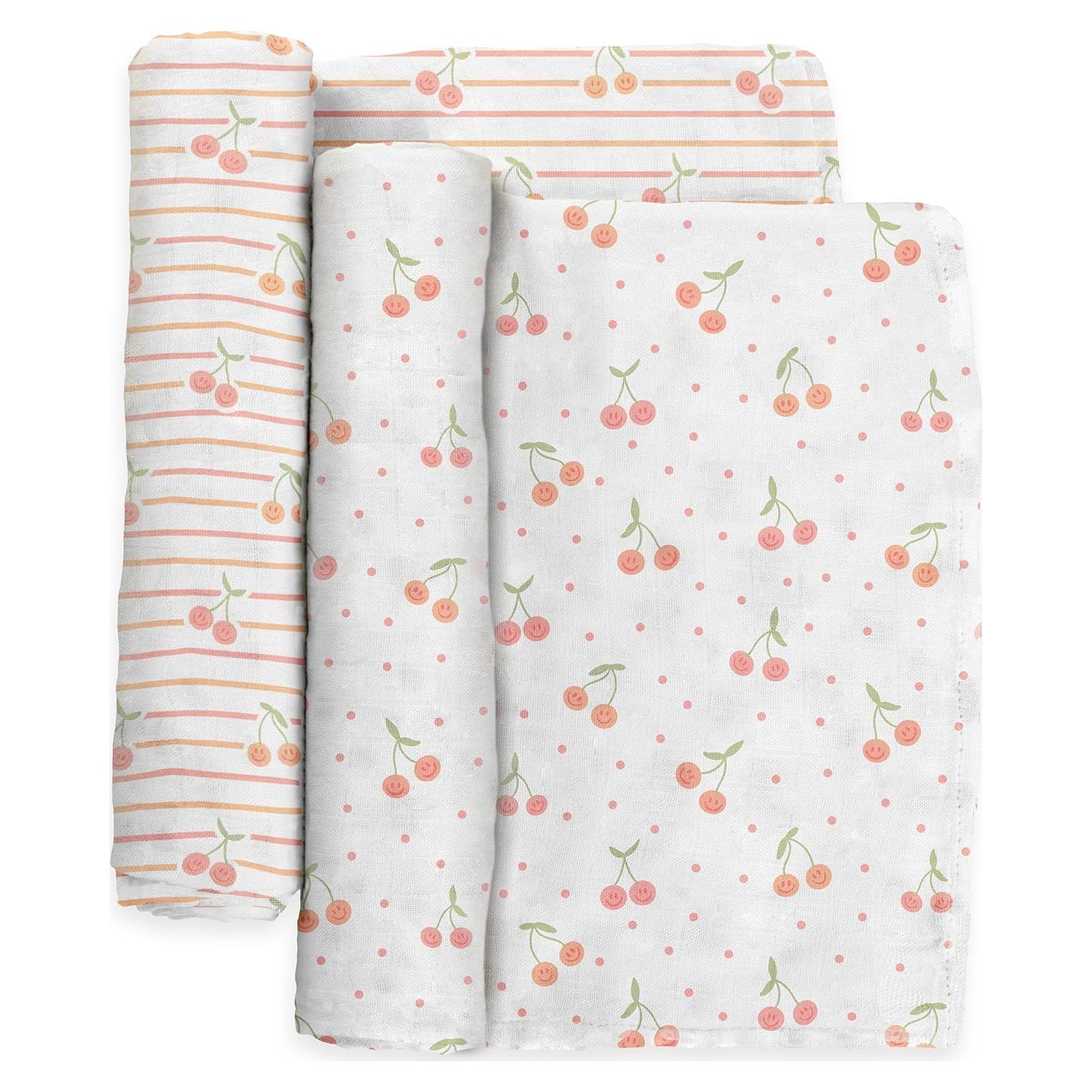Conjunto de mantas de arrullo JuJuBe Cherry Cute 112 cm