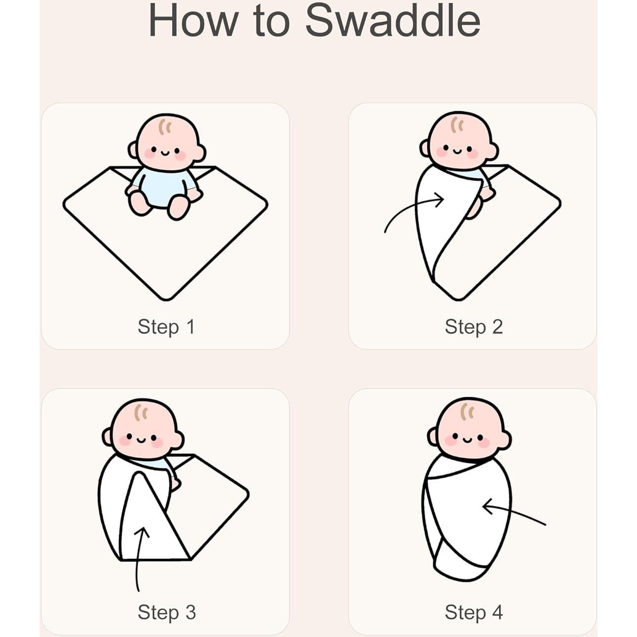 Mantas de Muselina IBESTOPIA 120x120 cm Paquete de 2 Bebés