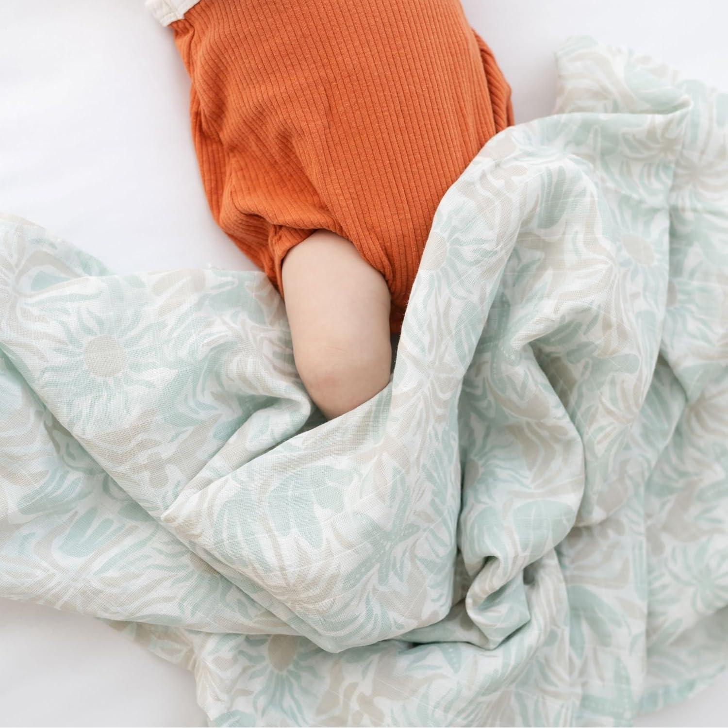 Set de 3 Mantas de Muselina 100% Algodón Crane Baby 120x120cm