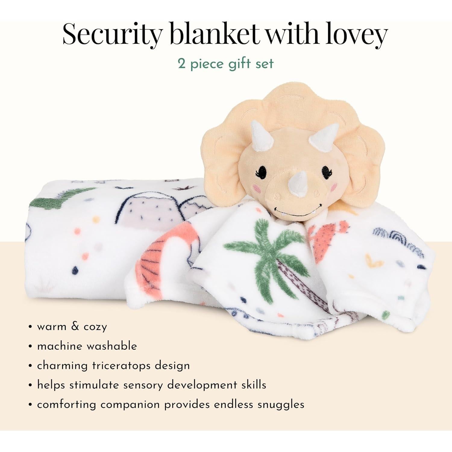 Conjunto de Regalo Evolur Roar y Snore Manta y Lovey Bebé