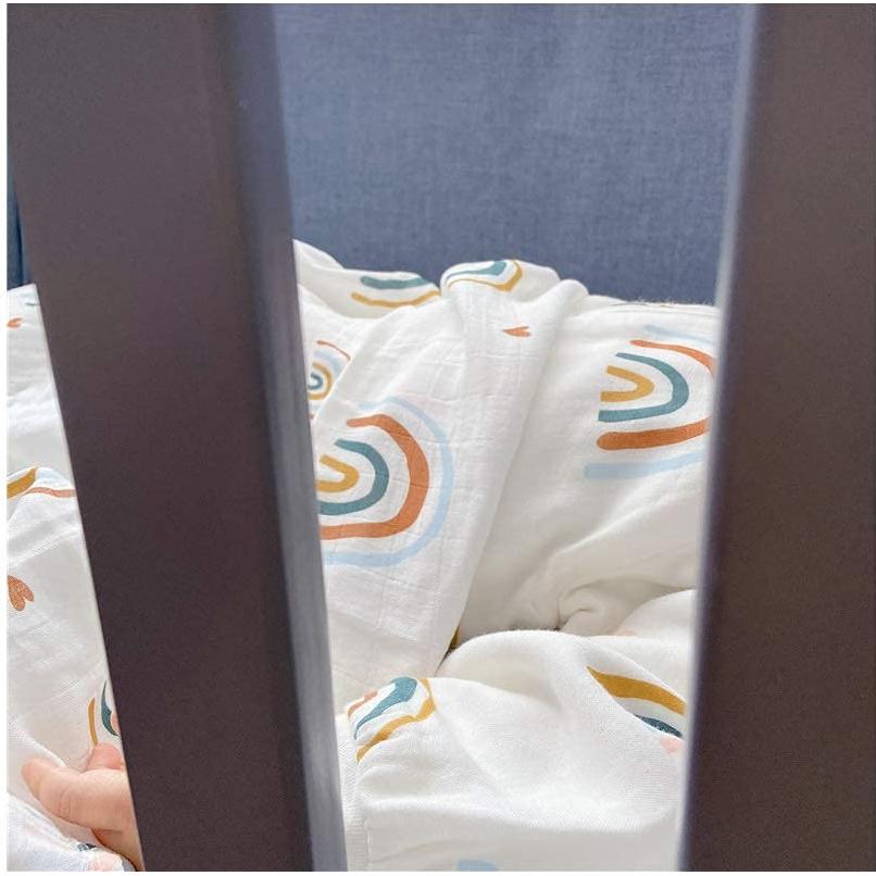 Manta de Muselina Little Jump 120x120 cm Arcoíris Suave