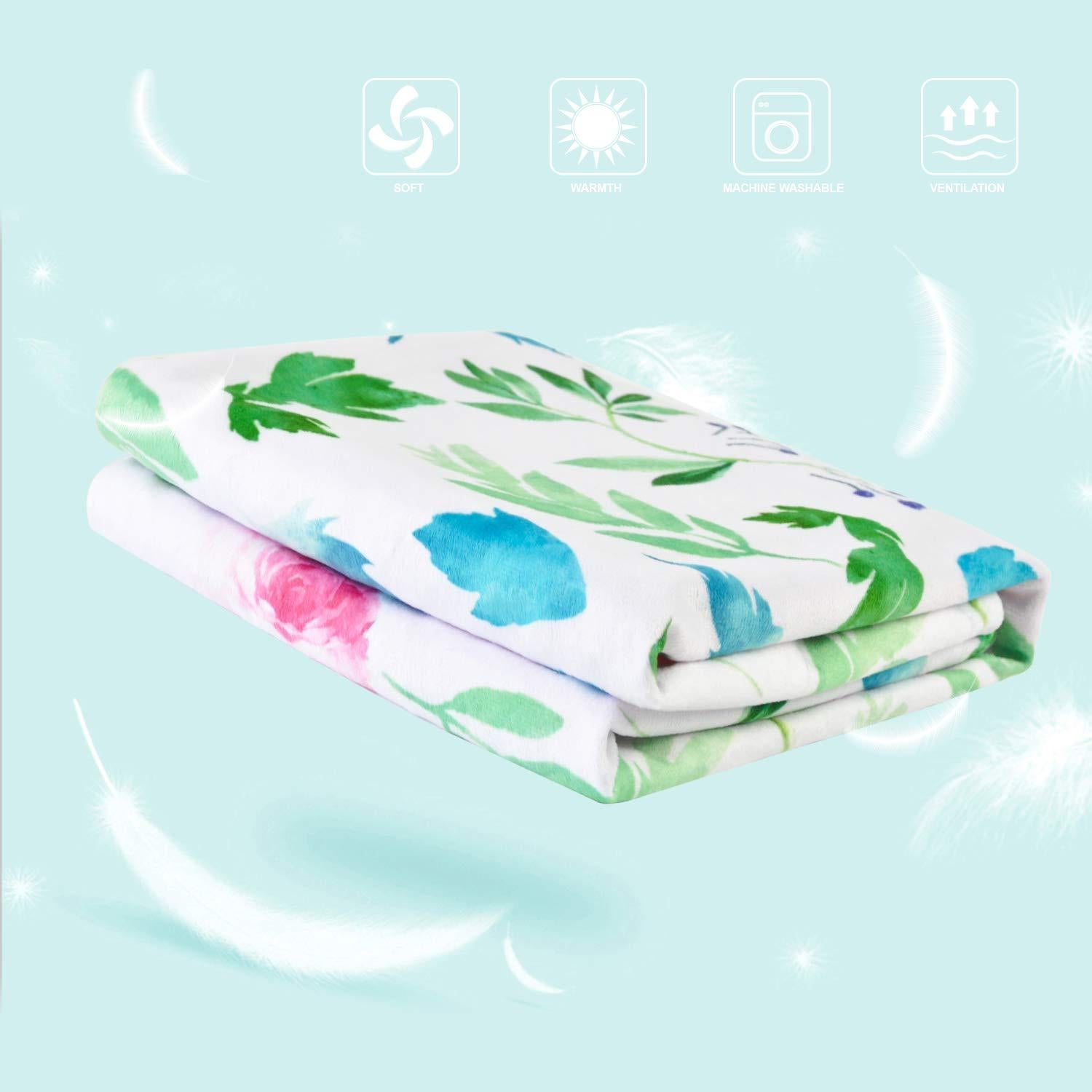 Manta para Bebés HOMRITAR Rosa Floral 75 x 100 cm Suave