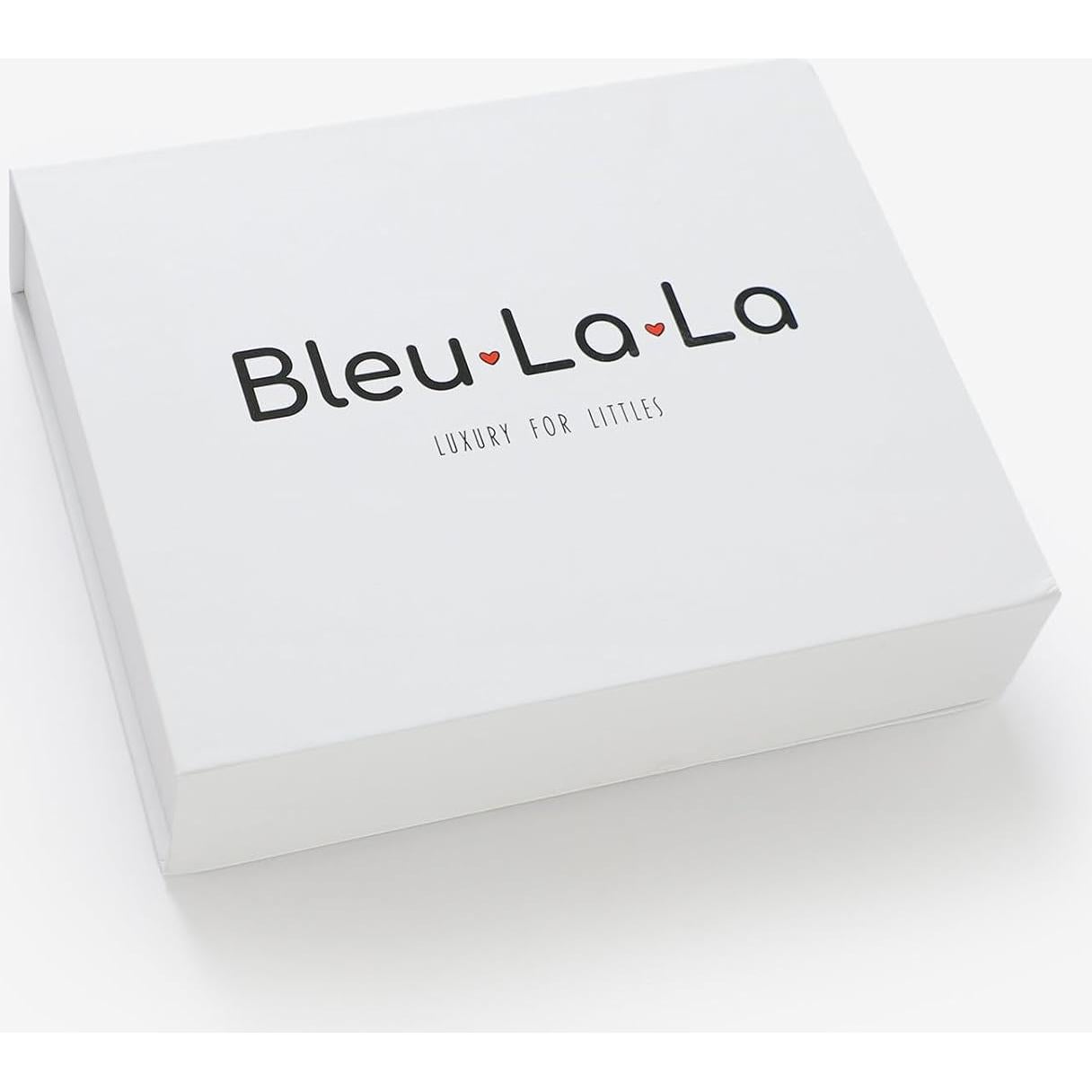 Manta de Punto Orgánico Luxe Bleu La La + Sombrero Bebé