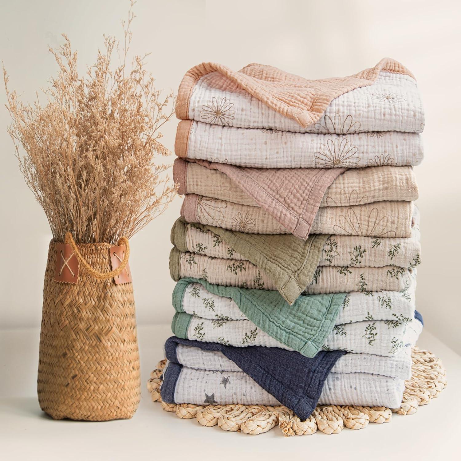 Manta de Muselina Lulu Moon 119x119 cm Estrella Azul