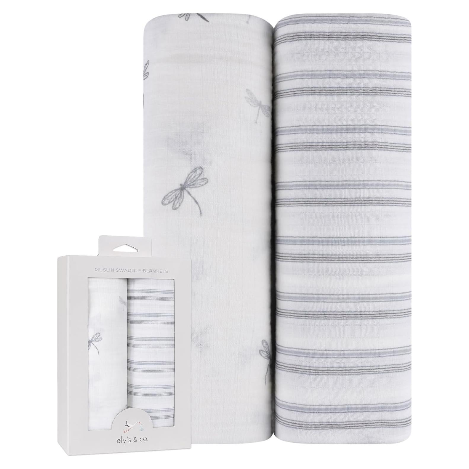 Mantas de Muselina 2-Pack Ely's & Co. 100% Algodón 120x120 cm