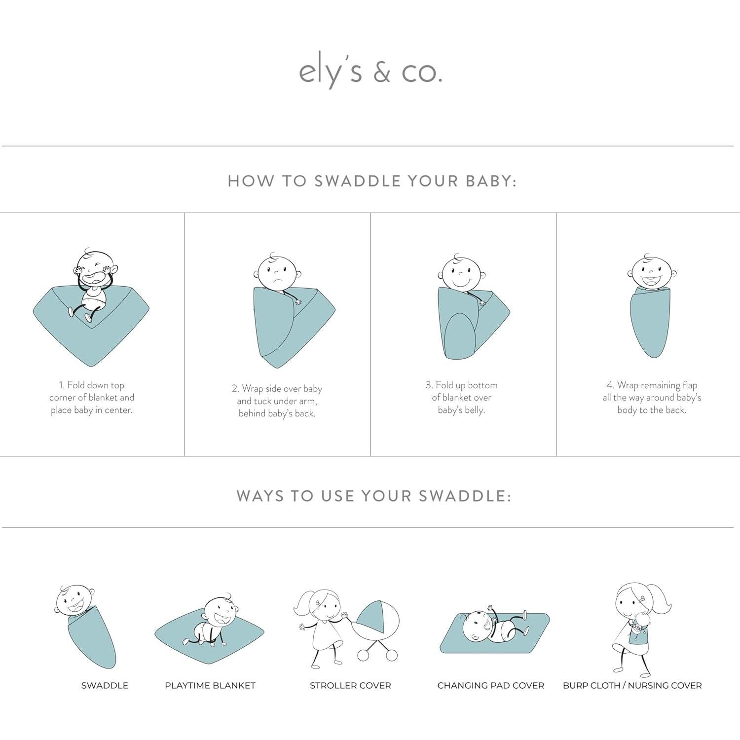 Mantas de Muselina 2-Pack Ely's & Co. 100% Algodón 120x120 cm