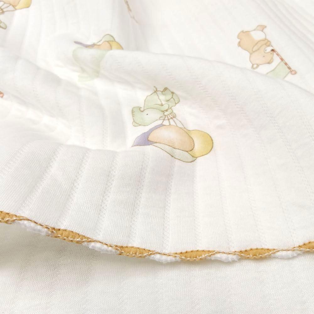 Manta de Algodón Gunnaicat 85x85cm Elefante Suave y Ligera