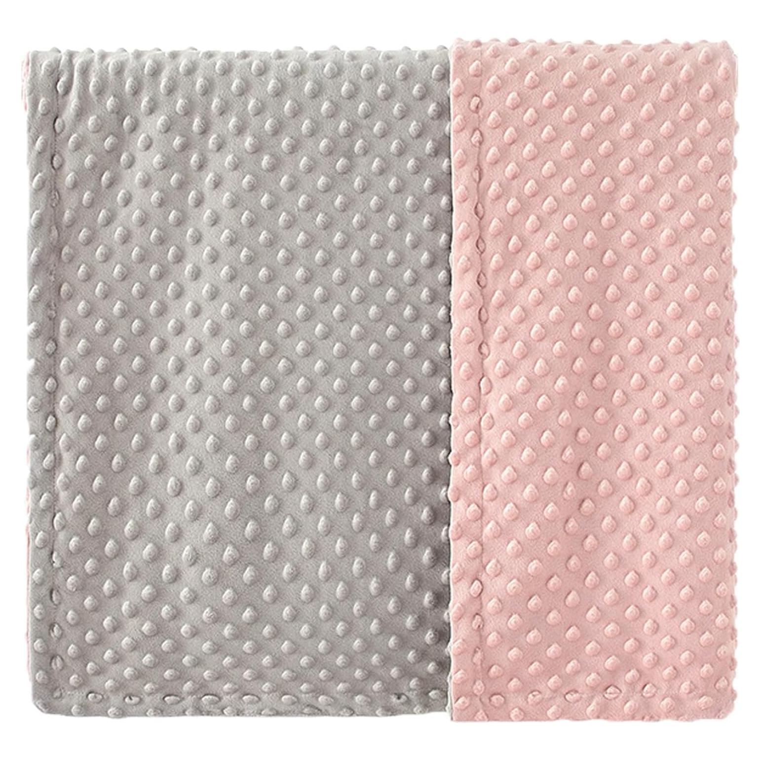 Manta para Bebé Kmilro Rosa 75x100cm Doble Capa Suave