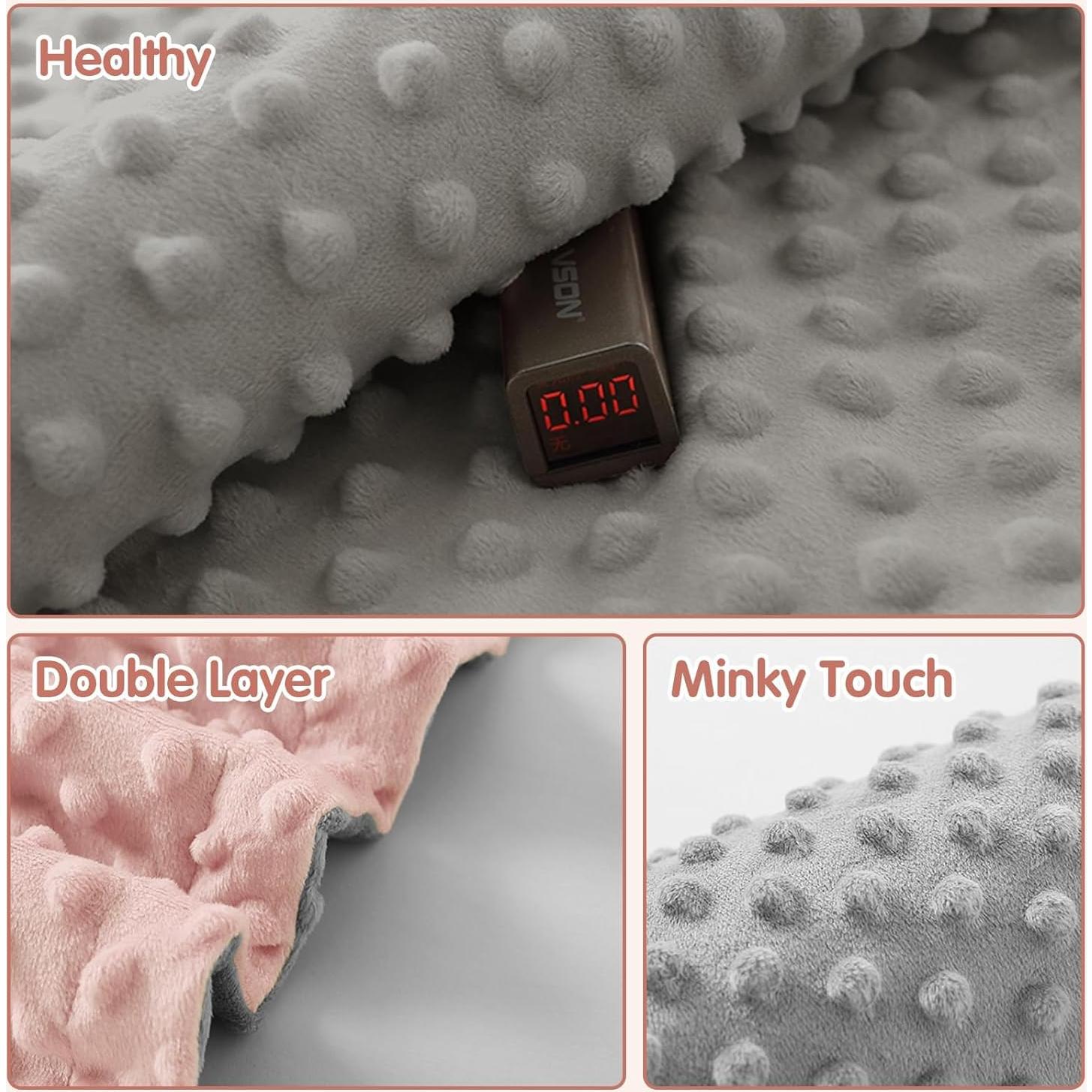 Manta para Bebé Kmilro Rosa 75x100cm Doble Capa Suave