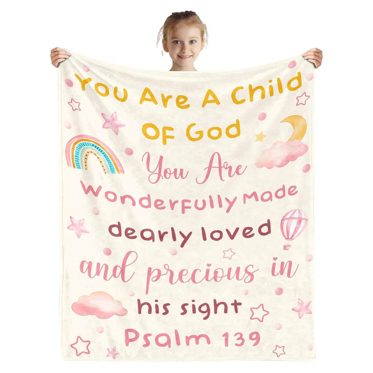 Manta de Bautismo HEIFAM para Niños 127cm x 101.6cm Franela