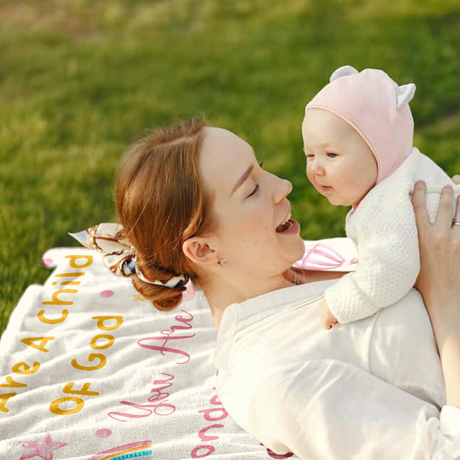 Manta de Bautismo HEIFAM para Niños 127cm x 101.6cm Franela