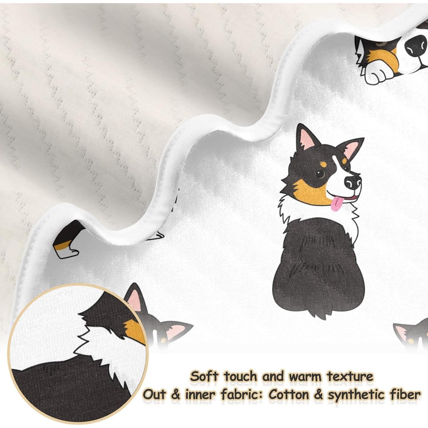 Manta de Envolver para Bebés vvfelixl Corgi 76x102 cm