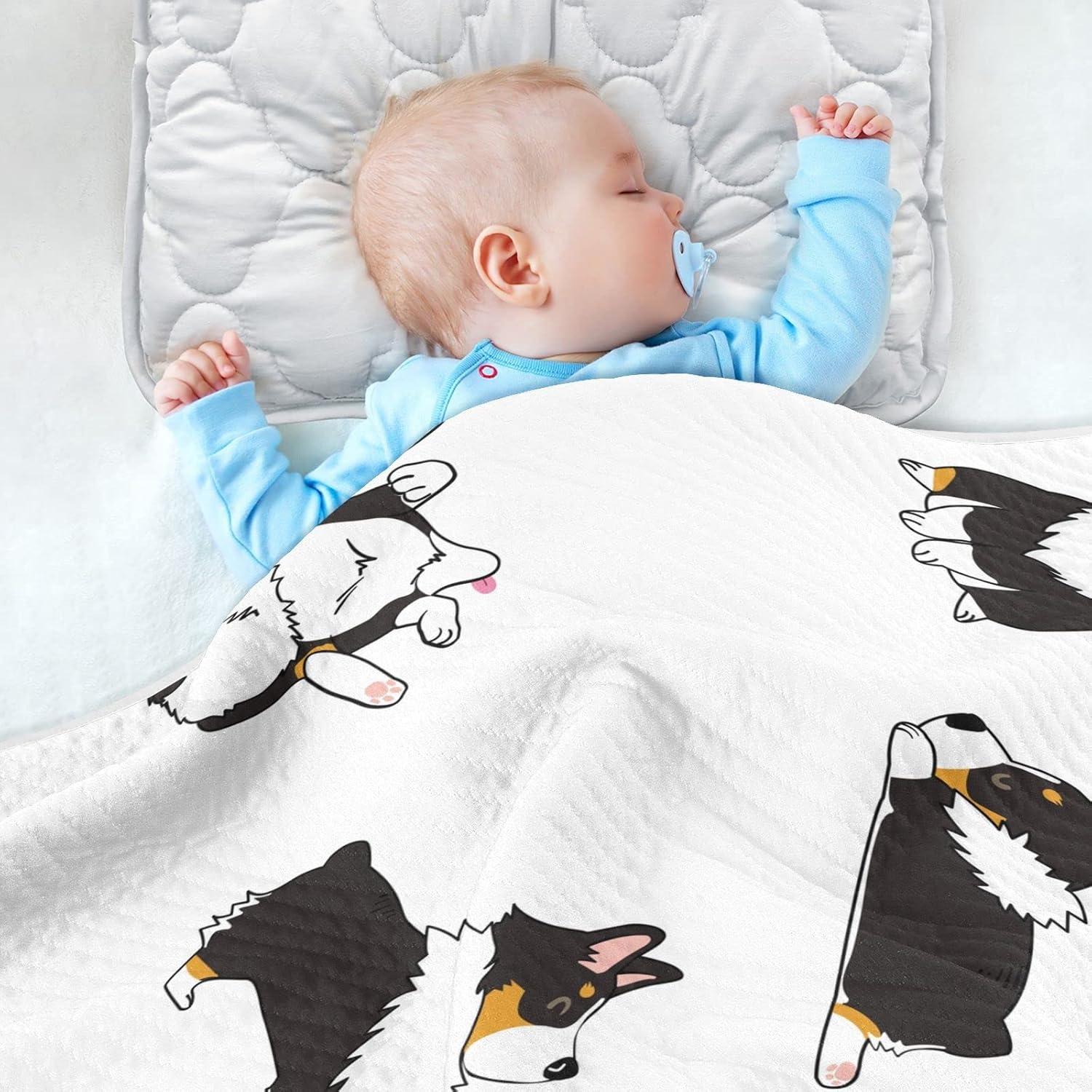 Manta de Envolver para Bebés vvfelixl Corgi 76x102 cm