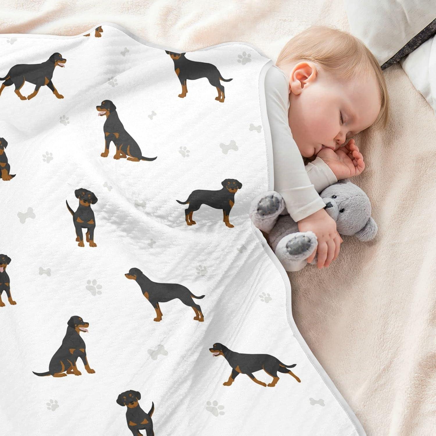 Manta de Envolver para Bebés vvfelixl Rottweiler 76x102 cm