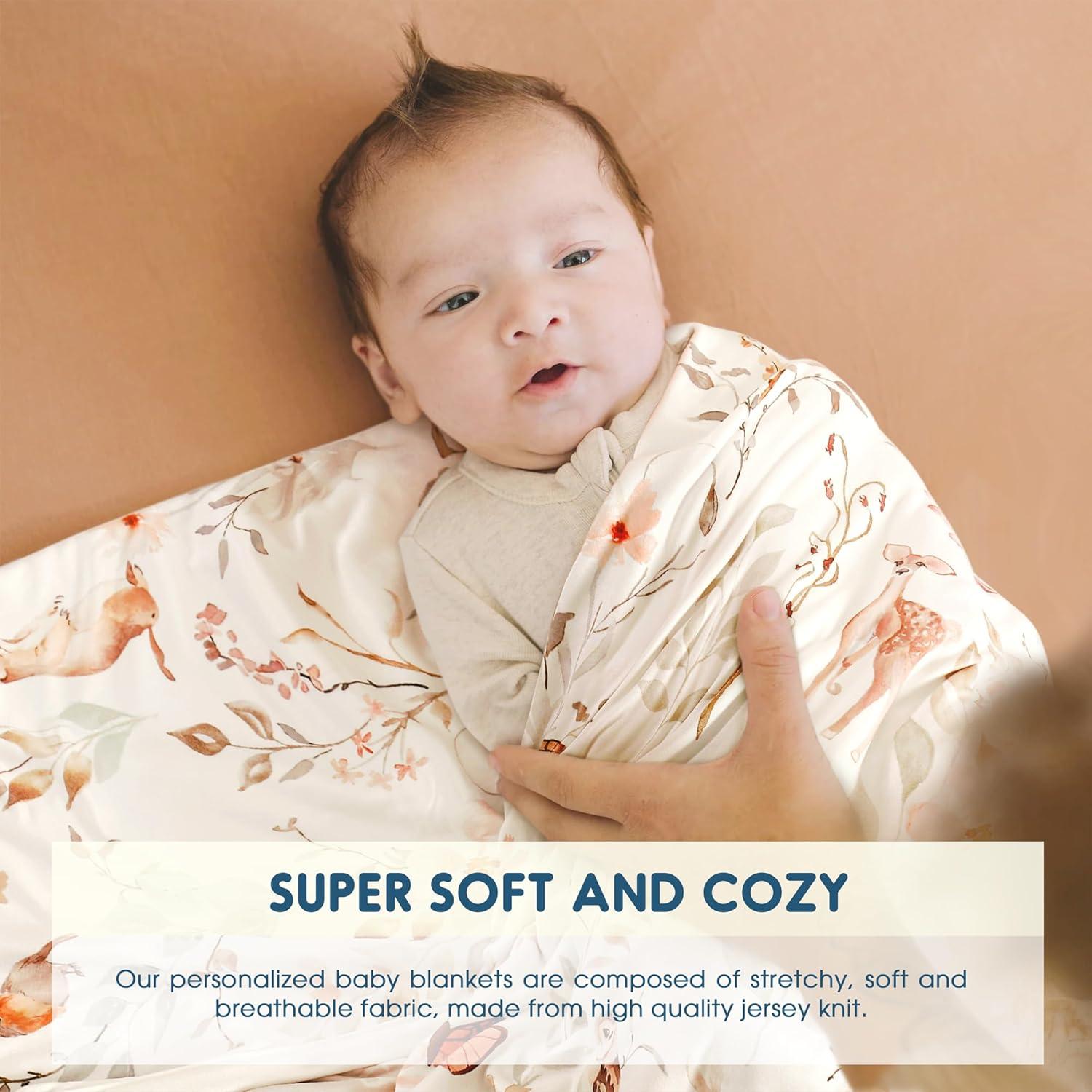 Mantas de Envolver para Bebés GRSSDER 86x112 cm Floral Rosa