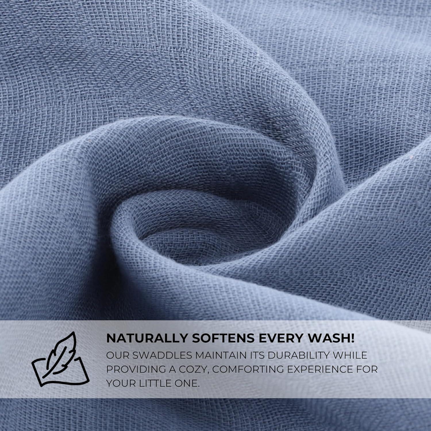 Mantas de Muselina 100% Algodón Featherhead - 2 Paquete Zorros Azules