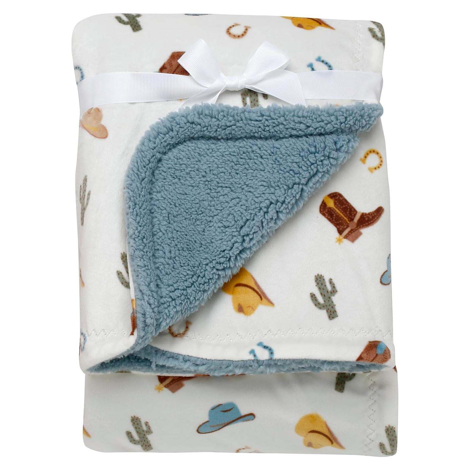 Manta de bebé reversible Baby Starters 76x102 cm Gris Rancho