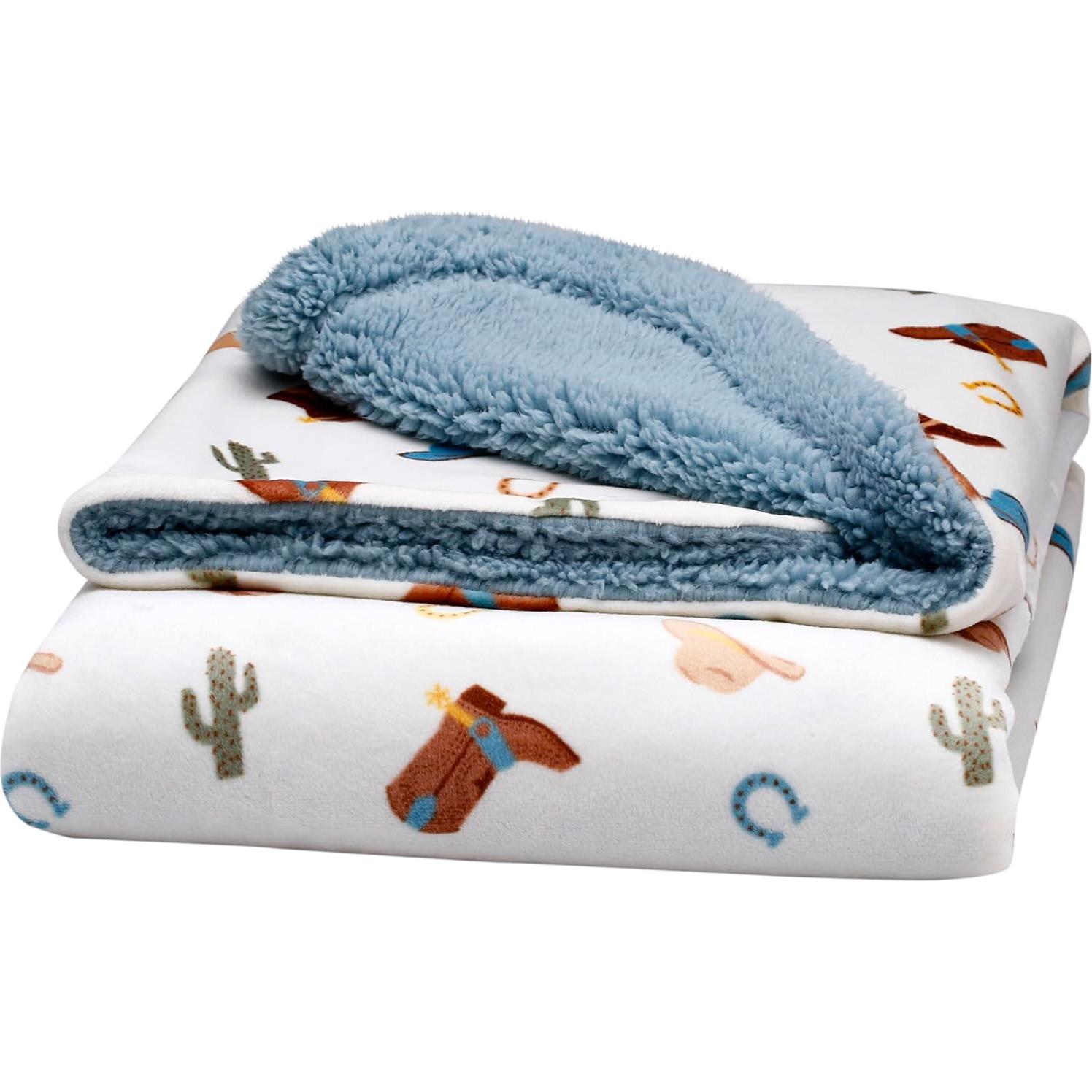 Manta de bebé reversible Baby Starters 76x102 cm Gris Rancho